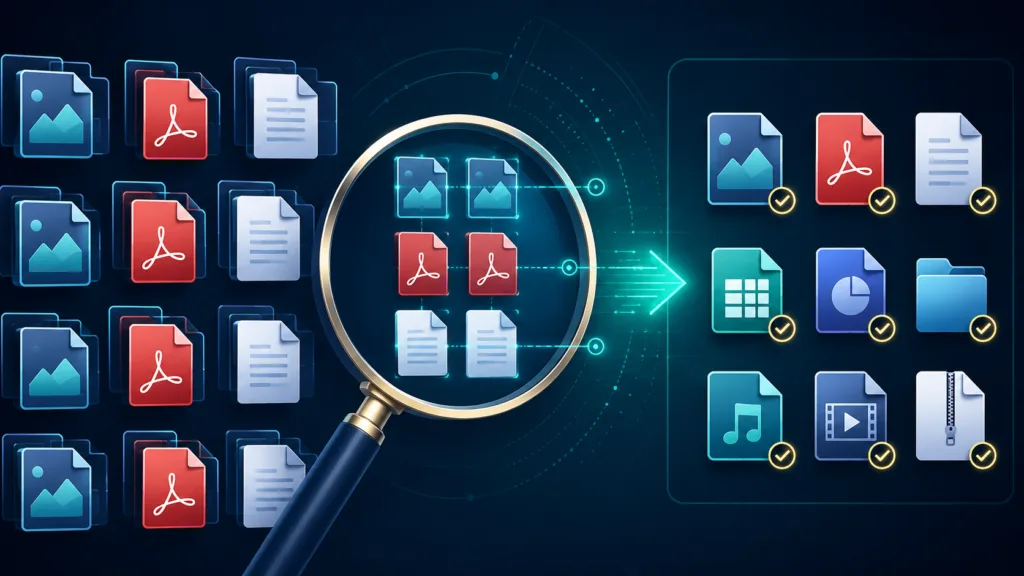 como eliminar arquivos duplicados
