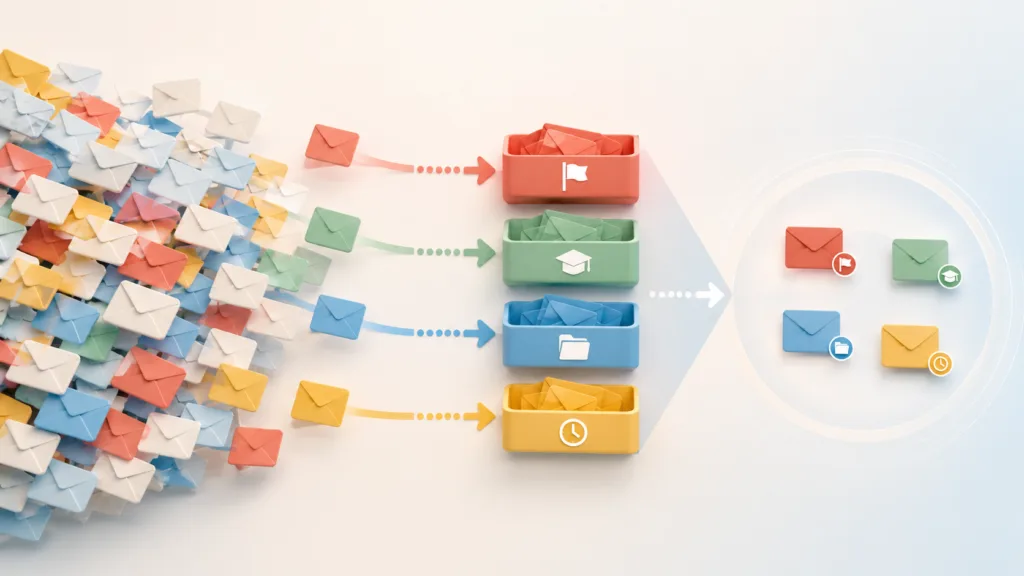como organizar caixa de entrada do email